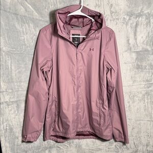 Under Armour jacket‎ women’s L zip up light purple Hooded lightweight packable